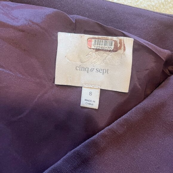 CINQ À SEPT Gianna Gown in Maroon Size US 8 - Picture 9 of 10